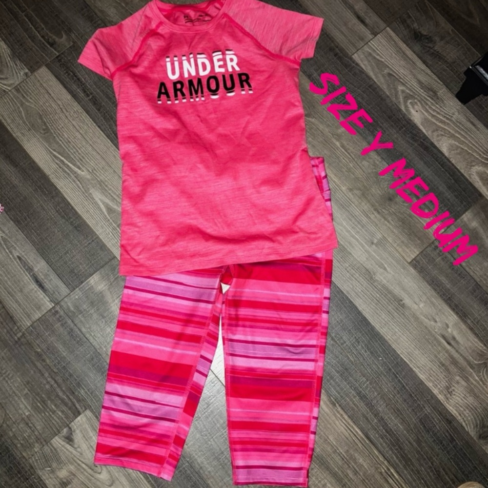 Girls UA Capri Set EUC